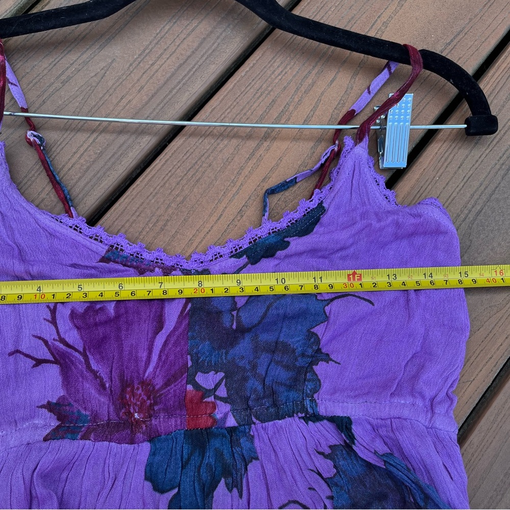 NWT MKY Ombre Tie dye floral spaghetti strap midi dress. Size Small - Picture 8 of 9
